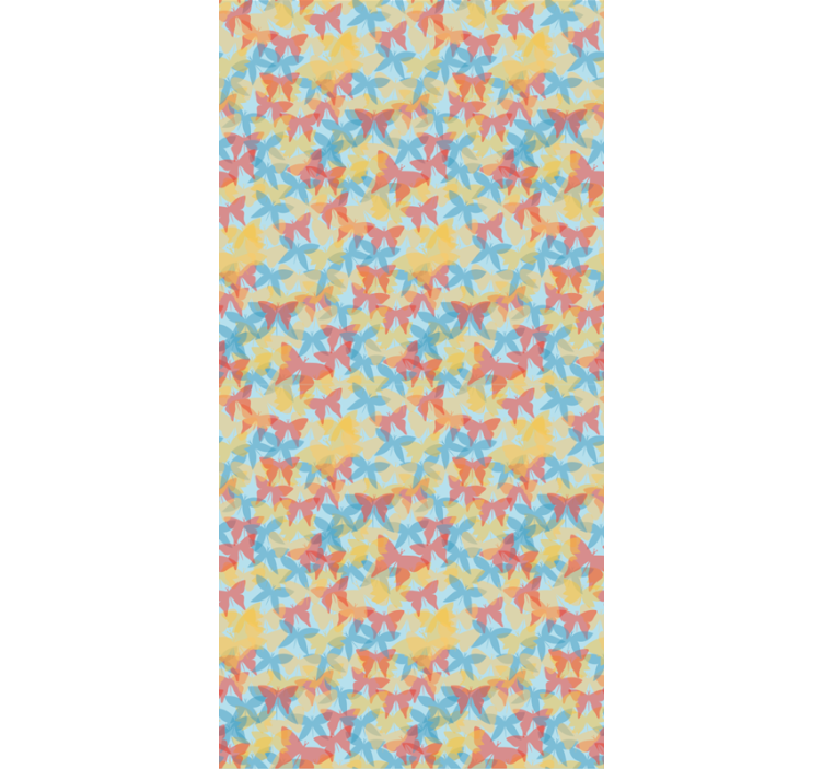 Papel tapiz mariposas vuelo multicolor - TenVinilo