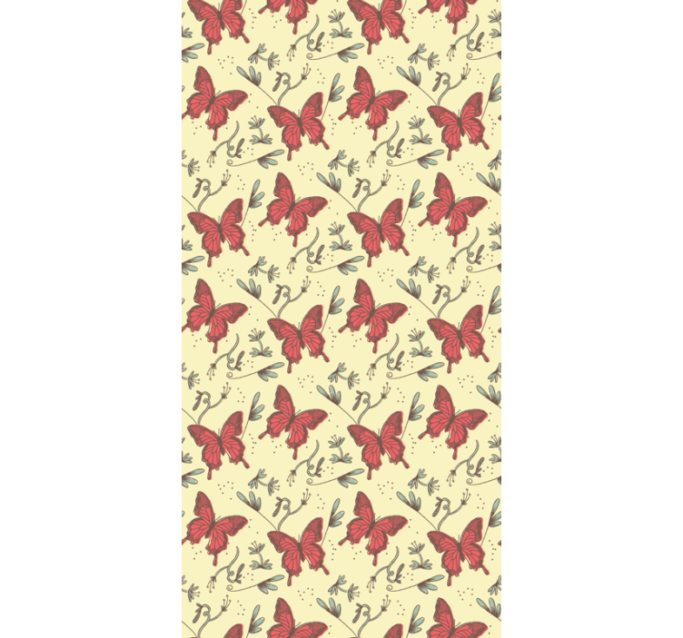 Papel tapiz mariposas estilo retro - TenVinilo