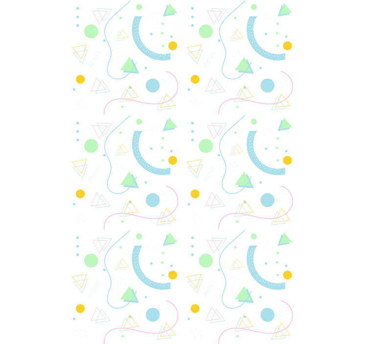 Papel tapiz nórdico patrón de triángulos verdes y azules - TenVinilo