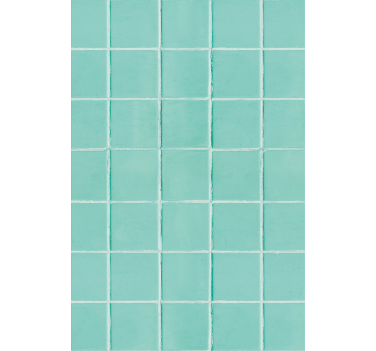 Papel tapiz para sala superficie de azulejos turquesa - TenVinilo