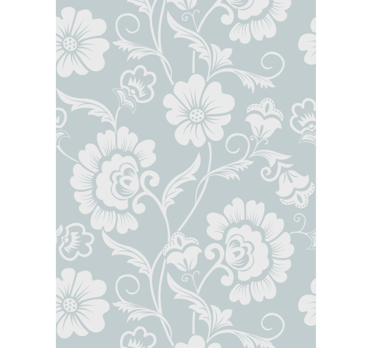 Papel tapiz para sala diseño de motivos florales - TenVinilo