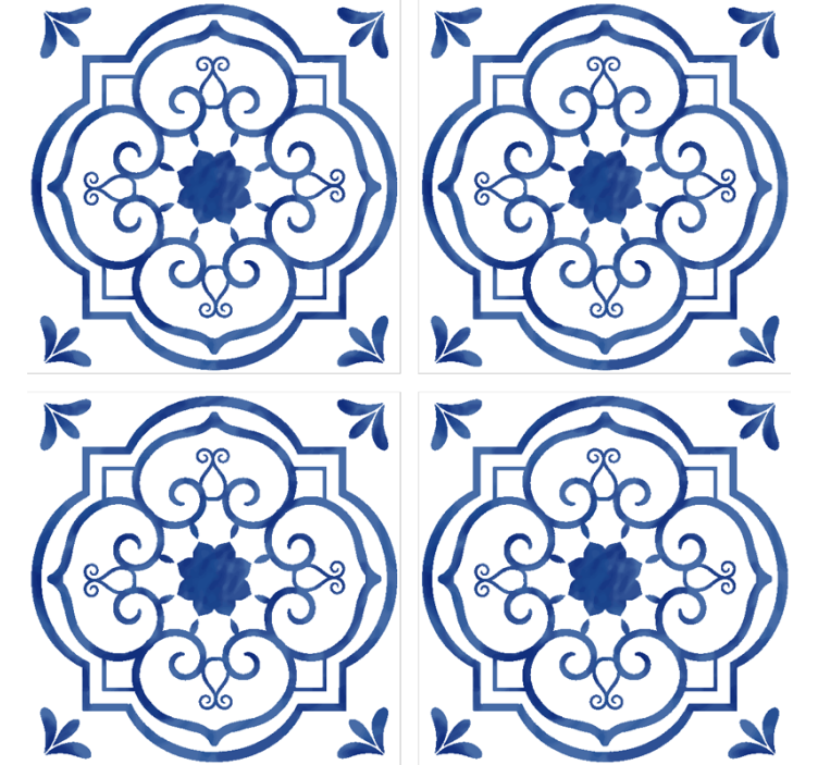 Papel tapiz azulejos azulejos clásicos - TenVinilo