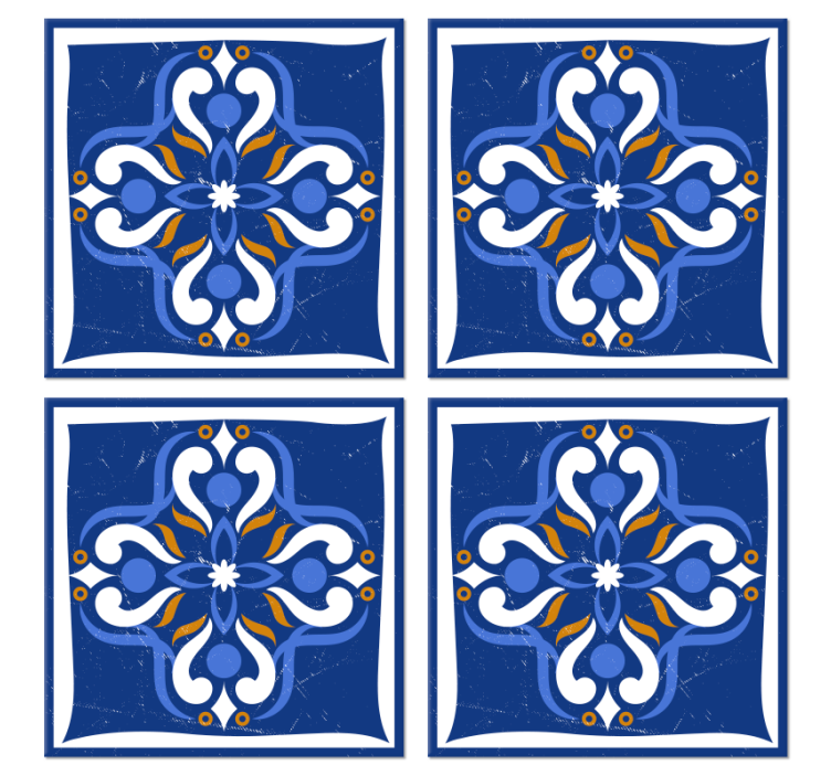 Papel tapiz azulejos clásicos mediterráneos - TenVinilo