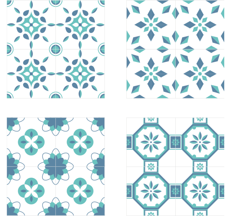 Papel tapiz azulejos azulejos elegantes - TenVinilo