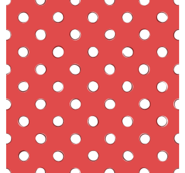 Papel tapiz vintage fondo rojo con lunares blancos - TenVinilo