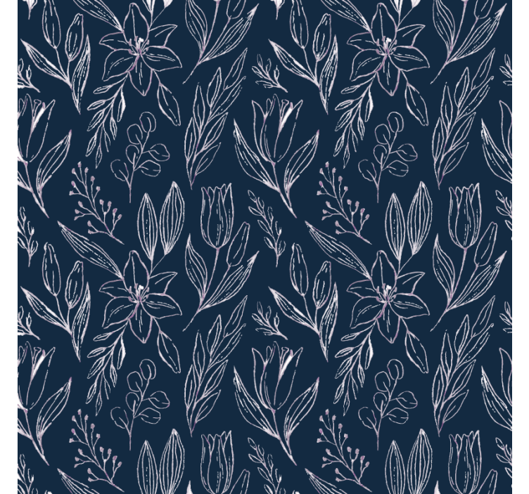 Papel tapiz flores diseño floral lirios sin fin - TenVinilo