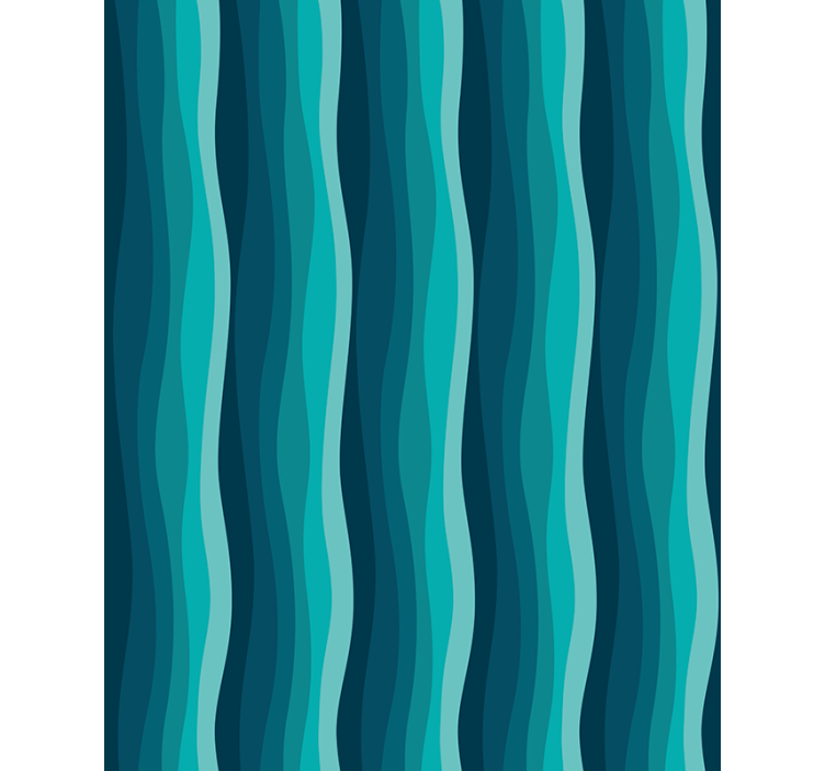 Papel tapiz para sala patrón azul ondulado - TenVinilo