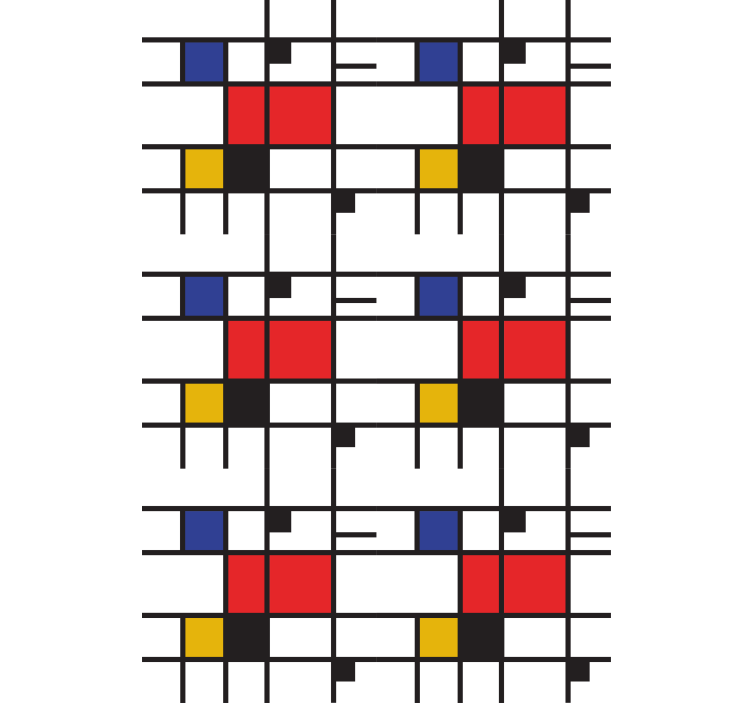 Papel tapiz moderno arte geométrico de mondrian - TenVinilo