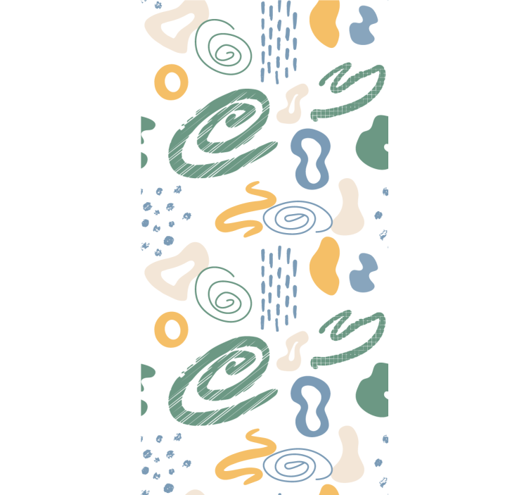 Papel tapiz moderno formas pintadas abstractas - TenVinilo