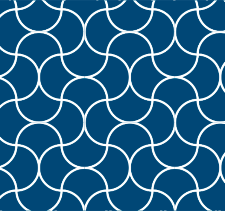 Papel tapiz baño patrón de olas geométricas - TenVinilo