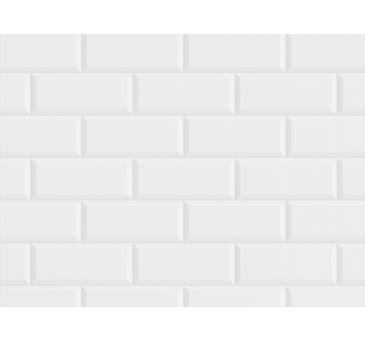 Papel tapiz baño patrón de azulejos blancos - TenVinilo