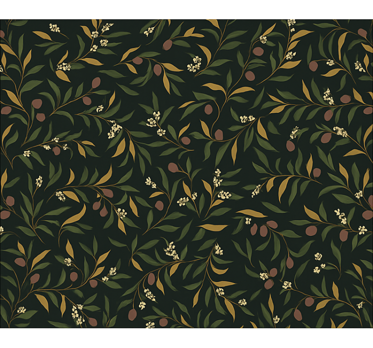 Papel tapiz recámara matrimonial diseño floral simple - TenVinilo