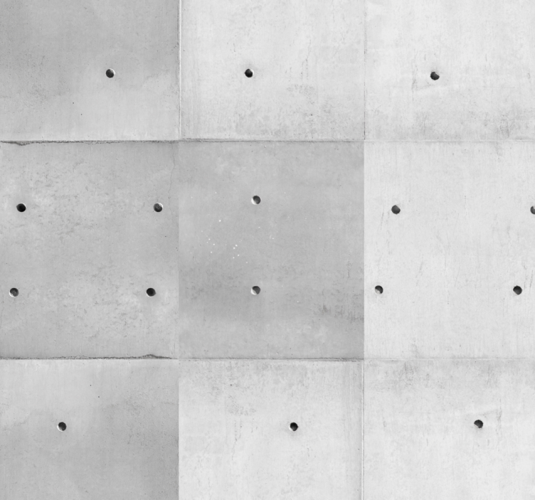 Papel pintado hormigón con agujeros - TenVinilo