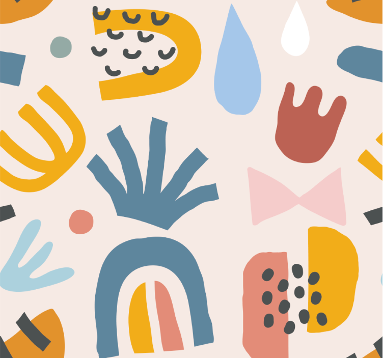 Papel pintado colorido motivos de verano - TenVinilo