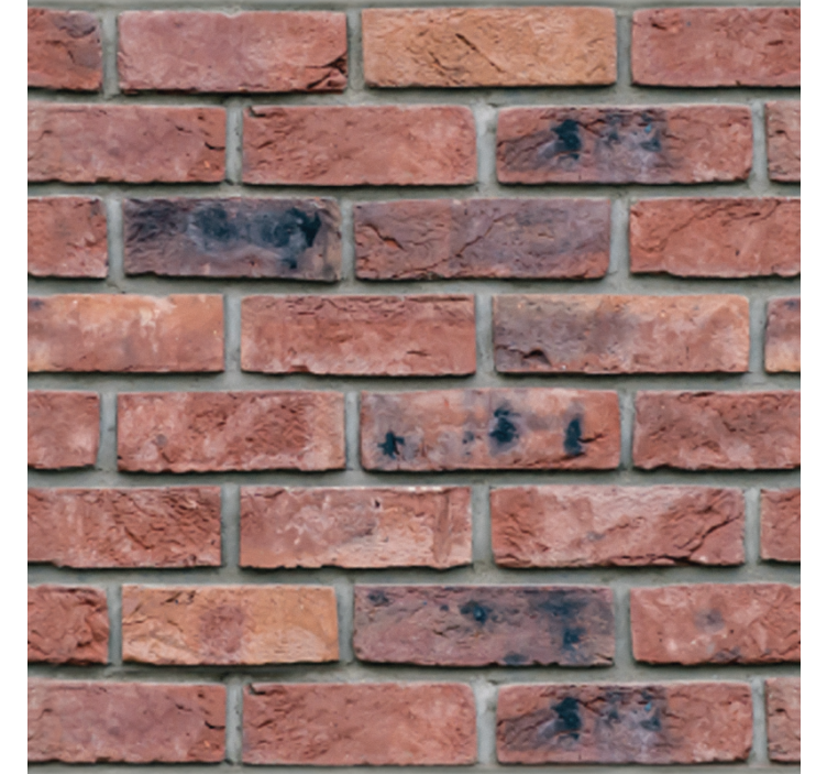 Papel pintado ladrillo tonos rojizos - TenVinilo