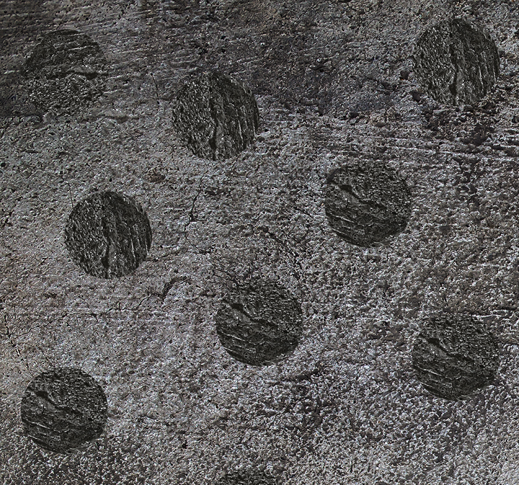 Papel pintado hormigón redondas grises - TenVinilo