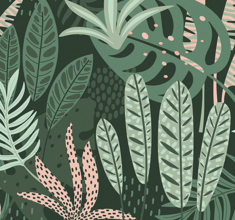 Papel pintado árboles palmeras veraniegas - TenVinilo