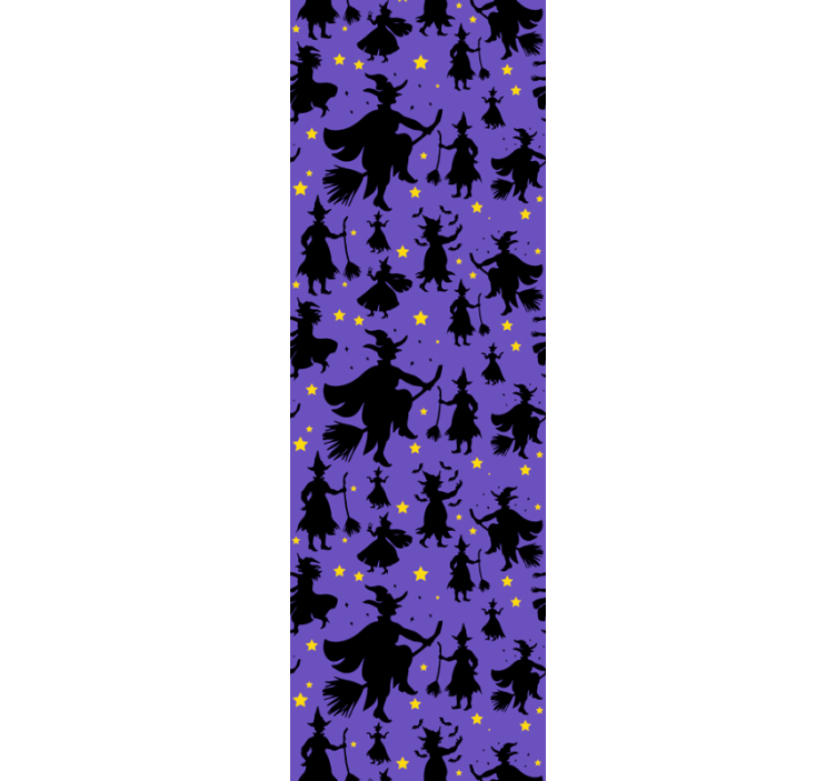 Papel tapiz Halloween siluetas de brujas - TenVinilo