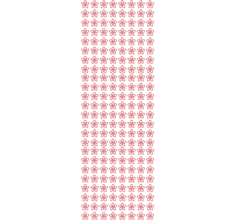 Papel pintado flores Flores rojas coreanas - TenVinilo