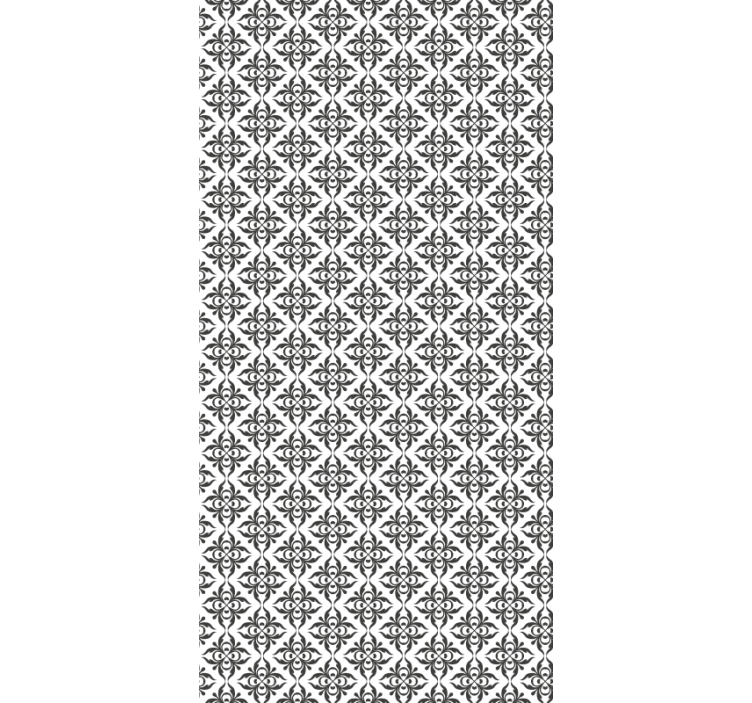 Papel tapiz oficina elegante floral negro - TenVinilo