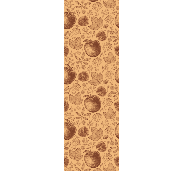 Papel tapiz naturaleza patrón de follaje otoñal - TenVinilo