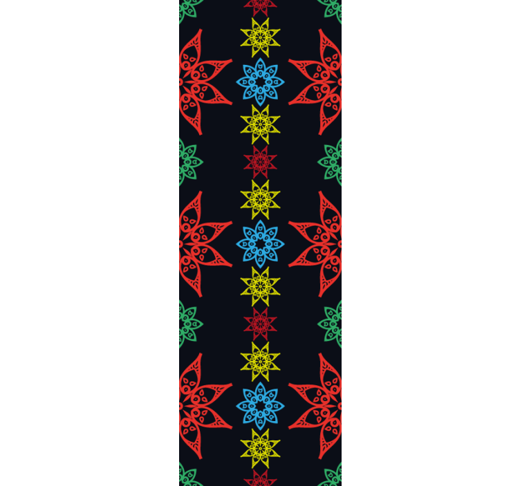 Papel pintado floral Mandala colores florales - TenVinilo