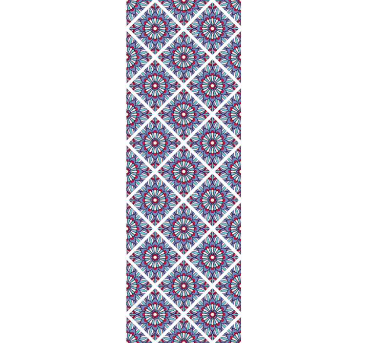 Papel tapiz floral elegancia floral geométrica - TenVinilo