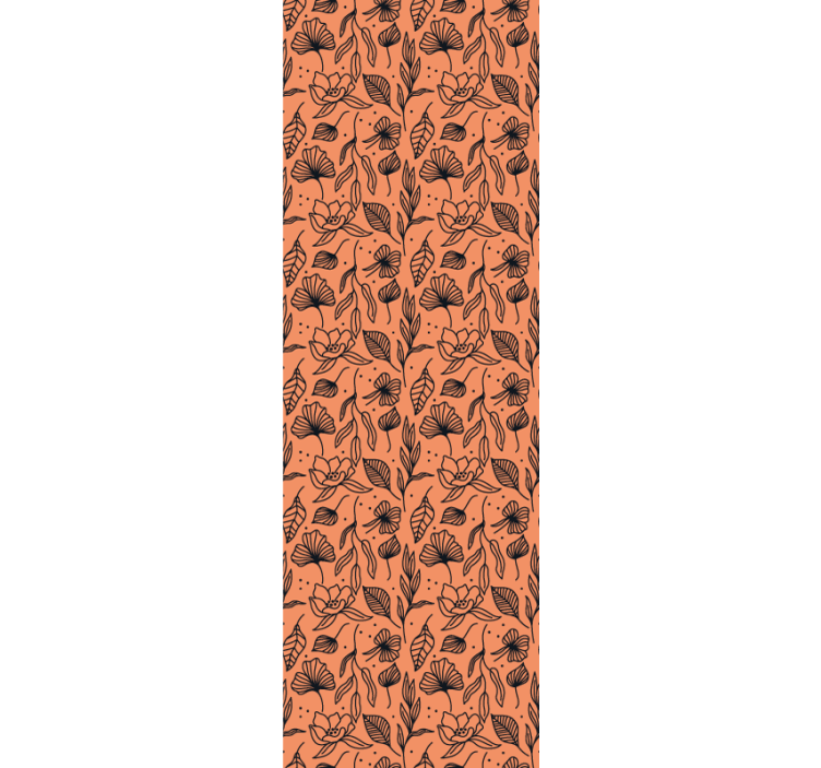 Papel tapiz flores interior con motivos florales - TenVinilo