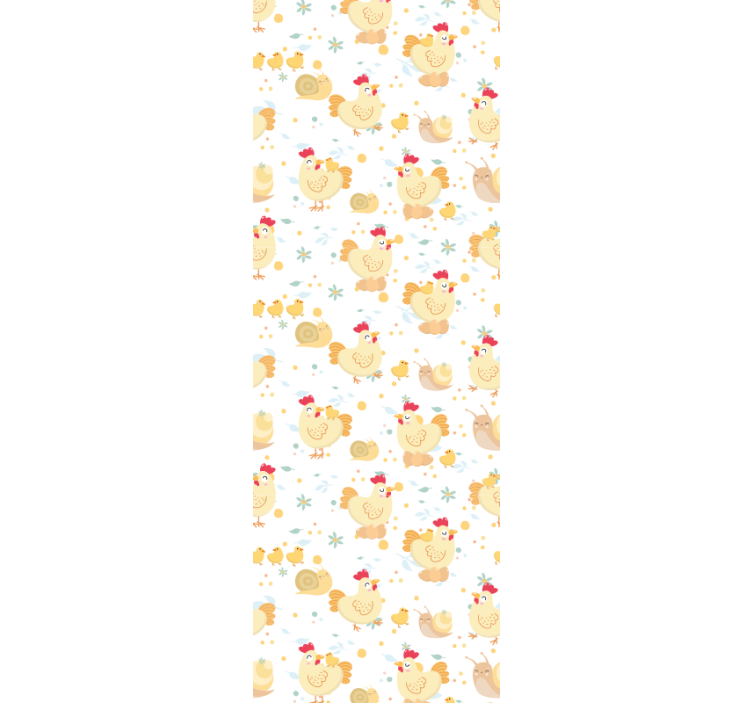 Papel tapiz animales pollos encantadores - TenVinilo
