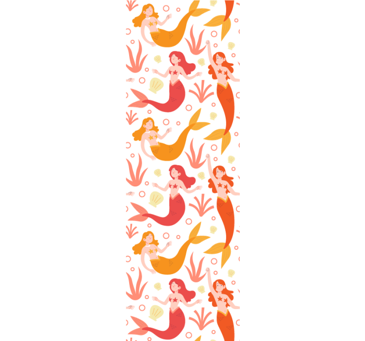 Papel pintado abstracto Patrón de sirenas - TenVinilo