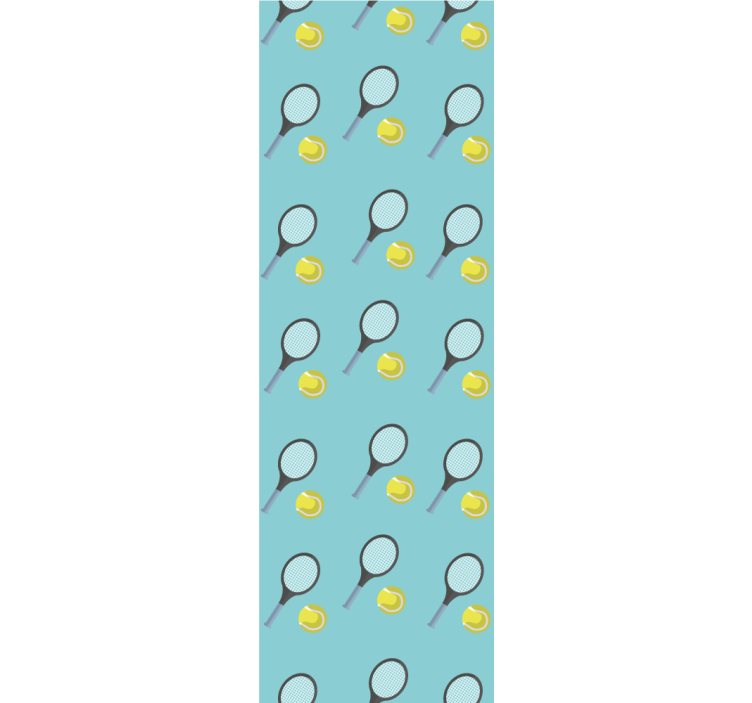 Papel pintado infantil Pelota y tenis azul - TenVinilo