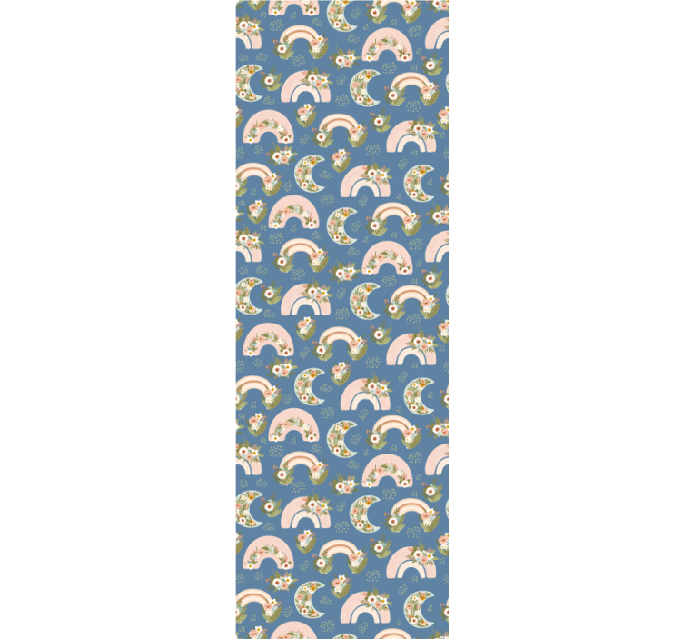 Papel tapiz bebé arcoiris florales - TenVinilo