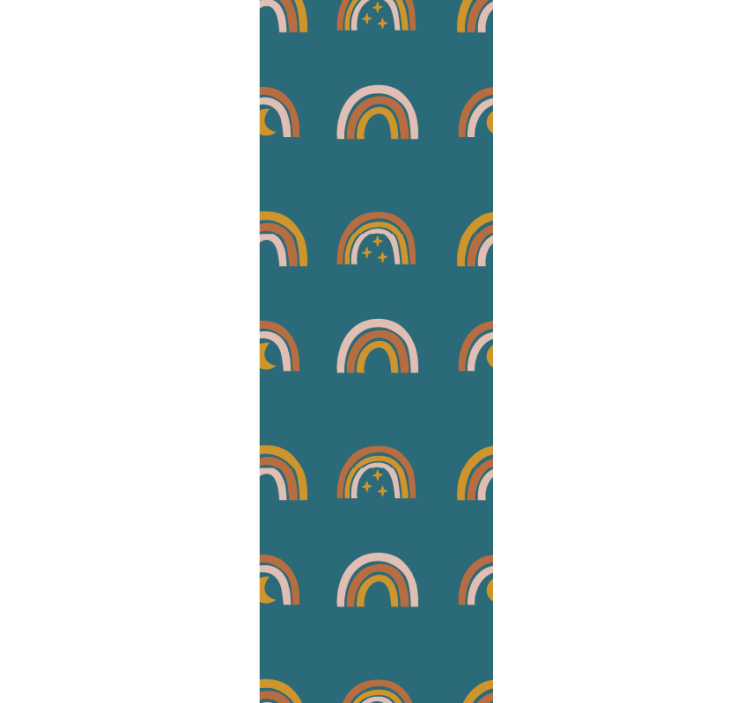 Papel pintado infantil Arco iris moderno celestial, místico - TenVinilo