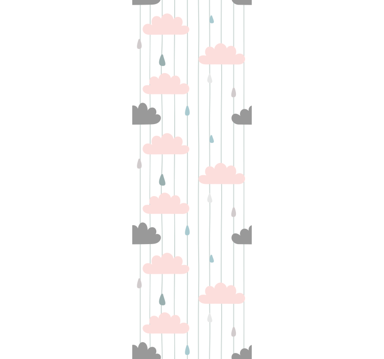 Papel tapiz bebé gotas de lluvia nubladas - TenVinilo