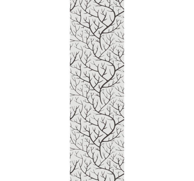 papel pintado troncos Delgadas ramas grises con pájaros - TenVinilo