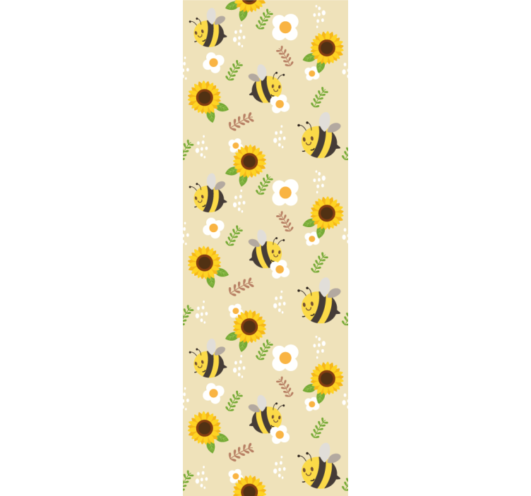 Papel tapiz animales girasoles zumbidos - TenVinilo