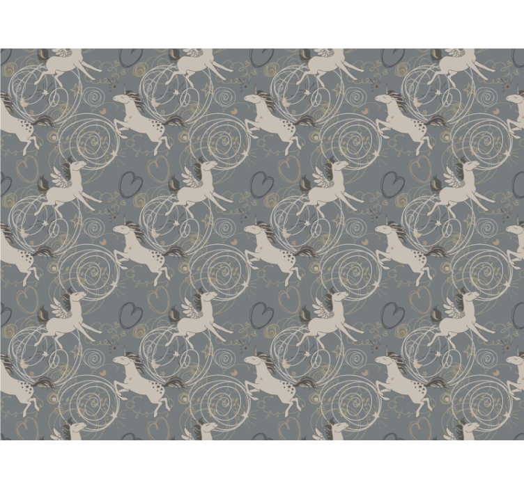 Papel tapiz animales unicornios encantados - TenVinilo