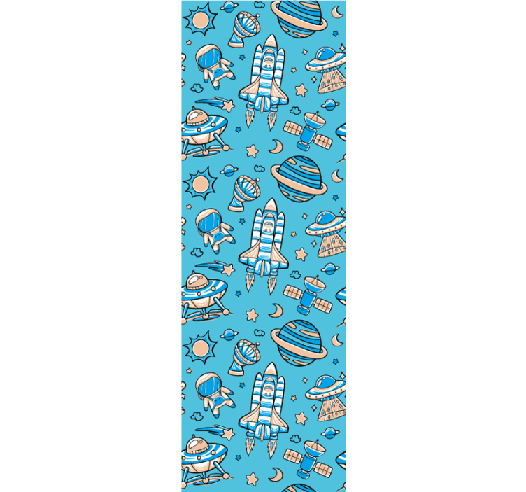 Papel tapiz moderno fantasía de exploración espacial - TenVinilo