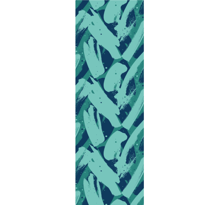 Papel pintado moderno Trazos de pintura verde y azul - TenVinilo