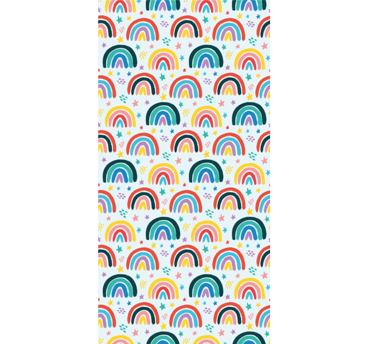 Papel tapiz infantil collage de mariposa arcoiris - TenVinilo