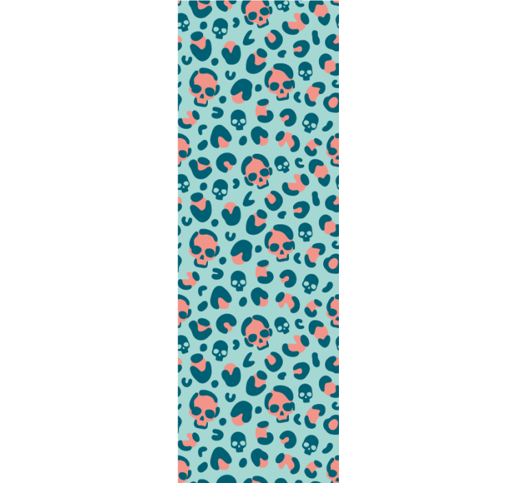 Papel tapiz Halloween patrón de calaveras - TenVinilo