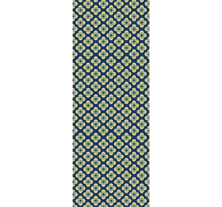 Papel tapiz floral patrón ornamental - TenVinilo