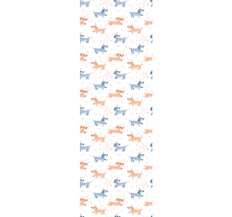 Papel pintado infantil Siluetas de perros lindos - TenVinilo