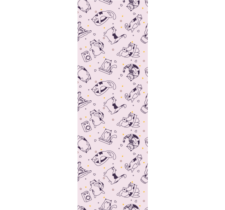 Papel tapiz bebé arte lineal juguetón - TenVinilo