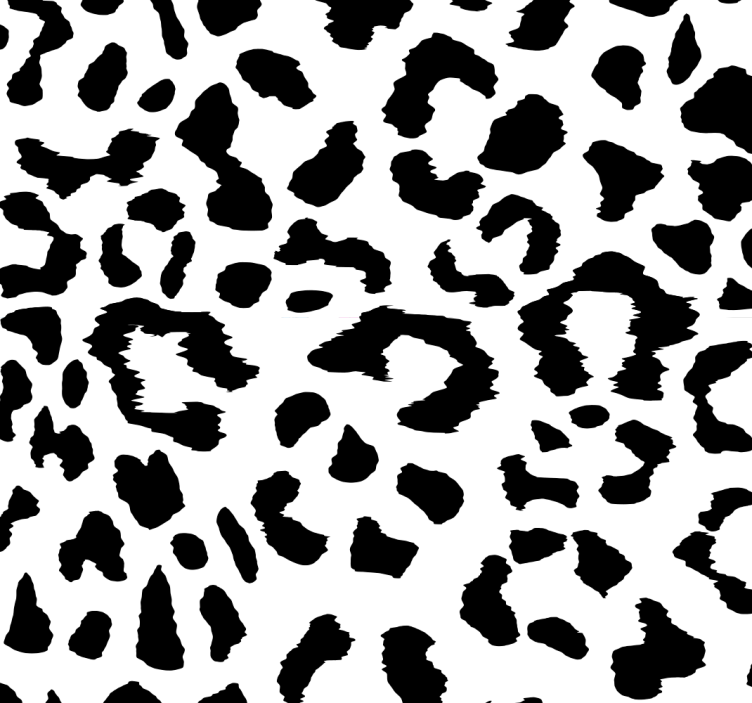 Papel tapiz leopardos patrón de lunares en blanco y negro - TenVinilo