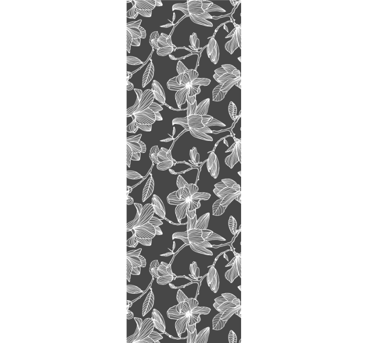 Papel tapiz flores composición de flores marrón - TenVinilo