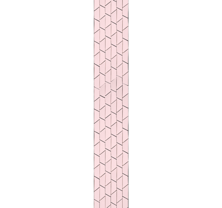 Papel pintado azulejos Diagonal rosa estilo kawaii - TenVinilo