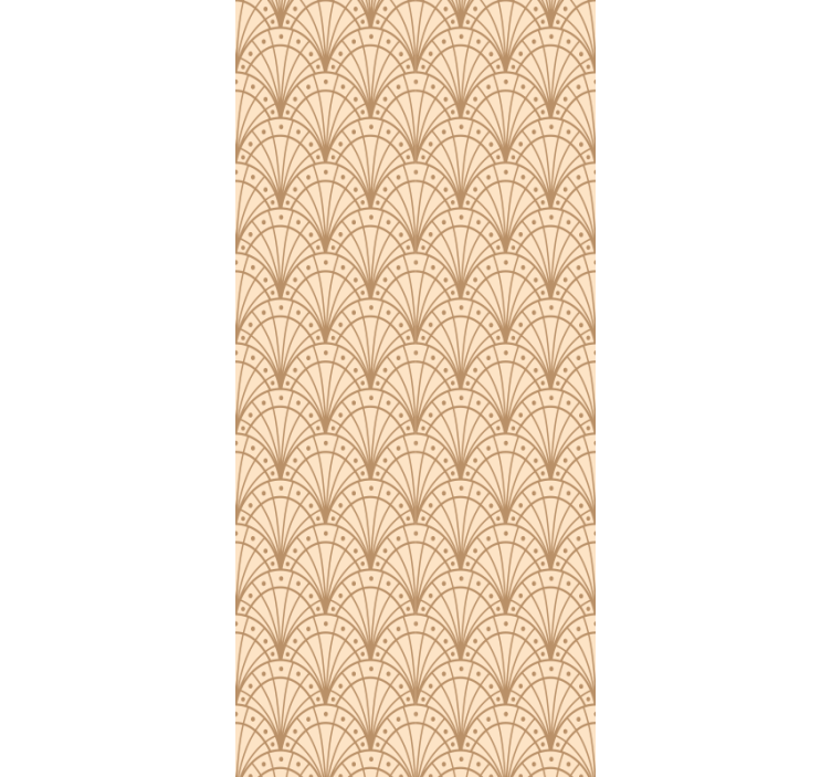 Papel pintado retro Patrón de decoración de arte de ostras de oro - TenVinilo