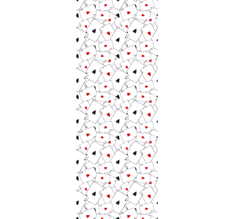 Papel tapiz letras patrones de naipes - TenVinilo