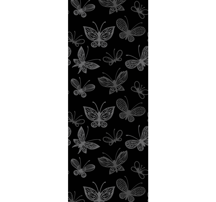 Papel tapiz mariposas elegantes siluetas negras - TenVinilo
